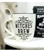 Wicca Sacred Moon Triple Goddess Pentacle Witches Brew Ceramic Mug And S... - $30.45 CAD