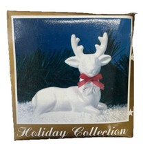 Holiday Collection From World Bazaars Inc. White Porcelain Reindeer Figurine - £8.59 GBP