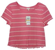 Self E by Self Esteem Women&#39;s Size Small  Pink &amp; White Stiped Top Blouse NWT - £9.10 GBP