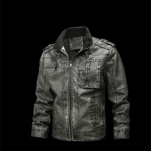 Men&#39;s Fashion Casual Motorcycle PU Leather Coat - £47.94 GBP+