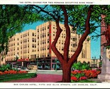 Fifth &amp; Olive Street San Carlos Hotel Los Angeles CA Linen Postcard UNP  - $3.91