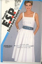 Simplicity 5579 Misses Sundress, Fitted Bodice, Flared Skirt Dress SZ 6, 8, 10   - £3.16 GBP
