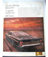 Vintage Ford XL Fastback Color Advertisement - 1968 Ford XL Fastback Ad - £10.15 GBP