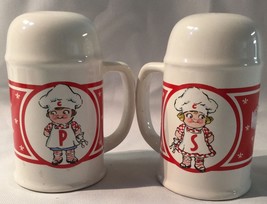Campbell&#39;s Soup Kids Ceramic Salt And Pepper Shakers Range Size Boy And ... - $9.94