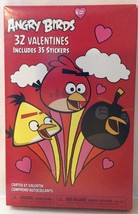 Angry Birds Kids Valentines Pack Of 32 Cards With 35 Bonus Stickers   New - £3.14 GBP