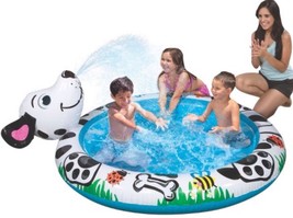 Banzai Kickin&#39; Back PUPPY Inflatable Pool With Built In Sprinkler - 63&quot; Diameter - £14.10 GBP