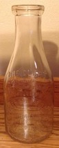 Clover Cream Dairy Embossed Glass Milk Bottle Marshfield, Wi   Quart Size - £6.34 GBP