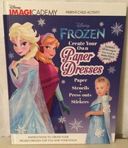 Disney Frozen Create Your Own Paper Dresses Book Makes 4 Dresses For Girl &amp; Doll - £10.33 GBP
