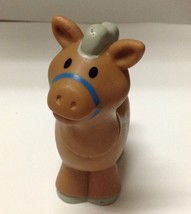 Fisher Price Chunky Little People Brown Horse With Blue Halter - £3.15 GBP