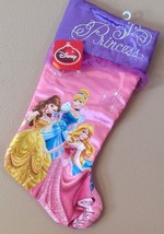 Disney PRINCESS CINDERELLA, BELLE &amp; AURORA Christmas Stocking - 16&quot; Larg... - £14.17 GBP