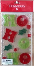 HO HO HO Gel Window Clings - 12 Pieces Includes Letters, Holly &amp; Berries... - $4.41
