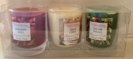 Holiday Scented Candles - Sugar Cookie, Balsam Pine, Cinnamon Spice - Se... - £9.68 GBP