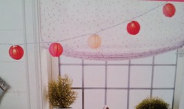 Lantern String Light Set - 10 Lanterns in Pink, White &amp; Red - Birthday Party NEW - £10.34 GBP