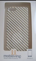 iPhone 5 Case / Cover Gold/White Diagonal Stripe Design - NEW in box! - £5.46 GBP