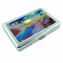 Retro Art Eye Girl Em1 Silver Metal Cigarette Case RFID Protection Wallet - £13.37 GBP