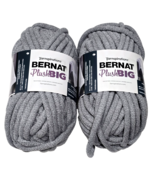 2 Pack Yarnspirations Bernat Plush Big Pewter Jumbo 7 Polyester 8.8oz - $33.99