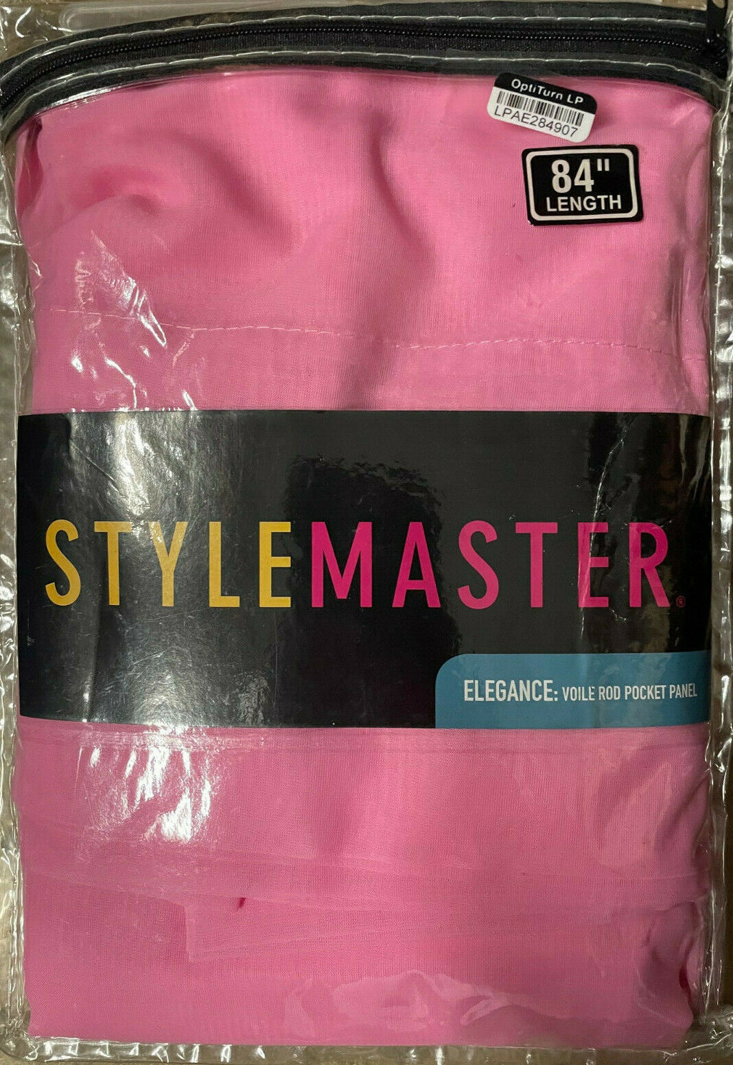 NWT's Stylemaster Elegance Voile Rod Pocket Panel, 60 By 84-inch,1 pc -Pink - $12.99