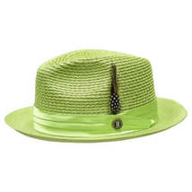 Men's Summer Spring Braid Straw Hat BRUNO CAPELO JULIAN JU926 Apple Green image 6