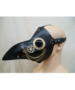 Black Steampunk Plague Doctor Mask Cogs Bird Beak Medieval Apocalyptic B... - €21,01 EUR