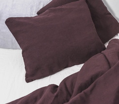 Deep Purple Washed Linen Pillowcase - £19.18 GBP+