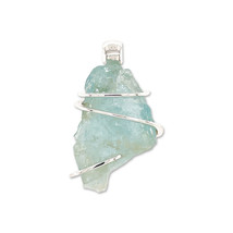 Stones Desire Aquamarine Pendant Necklace (22&quot;) - £135.93 GBP