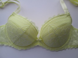  Chantelle 1742 Merci Push-Up Underwire Bra Lemon Twist or Yellow 36D MSRP $78   - £21.23 GBP