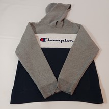 Champion Youth/Boy&#39;s Size L Black &amp; Gray Long Sleeve Pullover Hoodie Swe... - $273.21 MXN