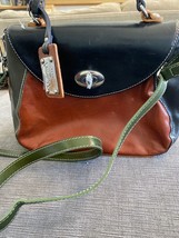 New Valentina Leather Bag Purse Made In Italy NWT Beautiful Three Compartment - £57.93 GBP