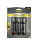 Defiant 100 Lumens Aluminum Flashlight 3-Pack Handheld Lights with Batte... - $17.09