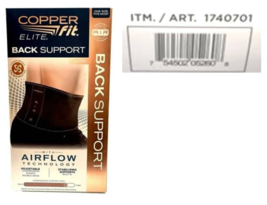 Copper Fit Elite Air Back Brace Support (30”-50” Waist) COSTCO#1740701, ... - $10.89