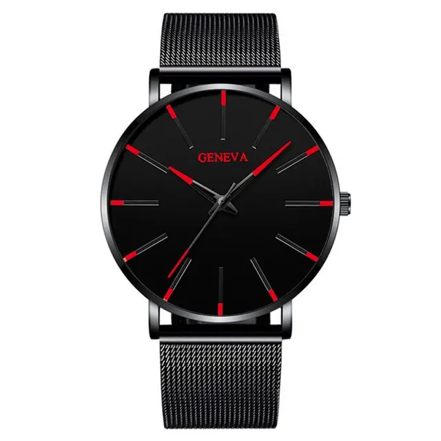 Minimalist Mens Fashion Ultra Thin Watches Simple Men Business Stainless... - £14.21 GBP