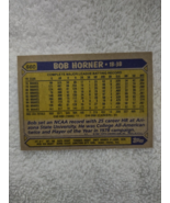 1987 Topps Baseball #660 Bob Horner 1B-3B Atlanta Braves College Player ... - £1.19 GBP