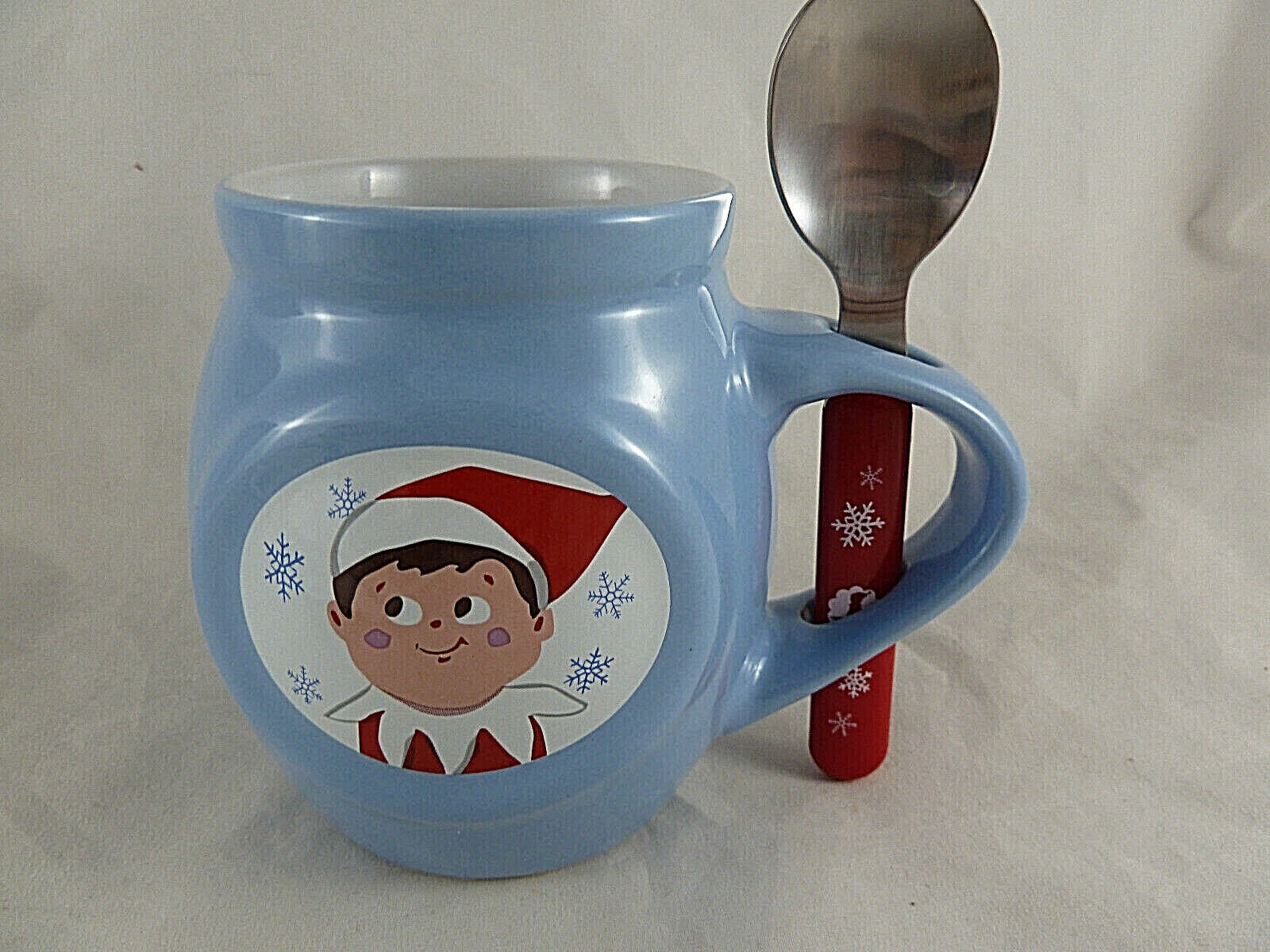 Elf on the Shelf Mug Cup with Spoon Slotted handle  - $14.84