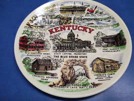 Kentucky Collectible Vintage Travel Souvenir Plate Features Historic Landmarks - £15.93 GBP