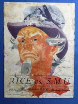 SMU Mustangs vs Rice Owls 1943 Football Program - $39.58