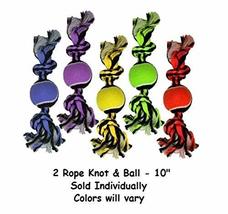 MPP Nuts for Knots Dog Rope Toys Tennis Ball Durable Chew Choose Shape Colors Va - £8.17 GBP+