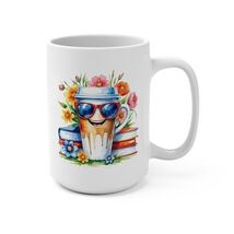 Funny Coffee Mug Book Lover Gift – Floral Flower Reading Humor Cup  - $17.97