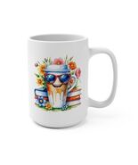 Funny Coffee Mug Book Lover Gift – Floral Flower Reading Humor Cup  - $17.97