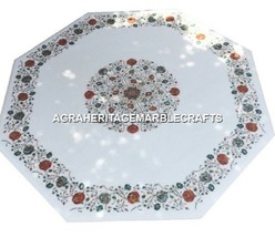 Marble Dining Coffee Table Top Mosaic Inlaid Pietradura Home Garden Decor H1389 - £1,828.29 GBP+