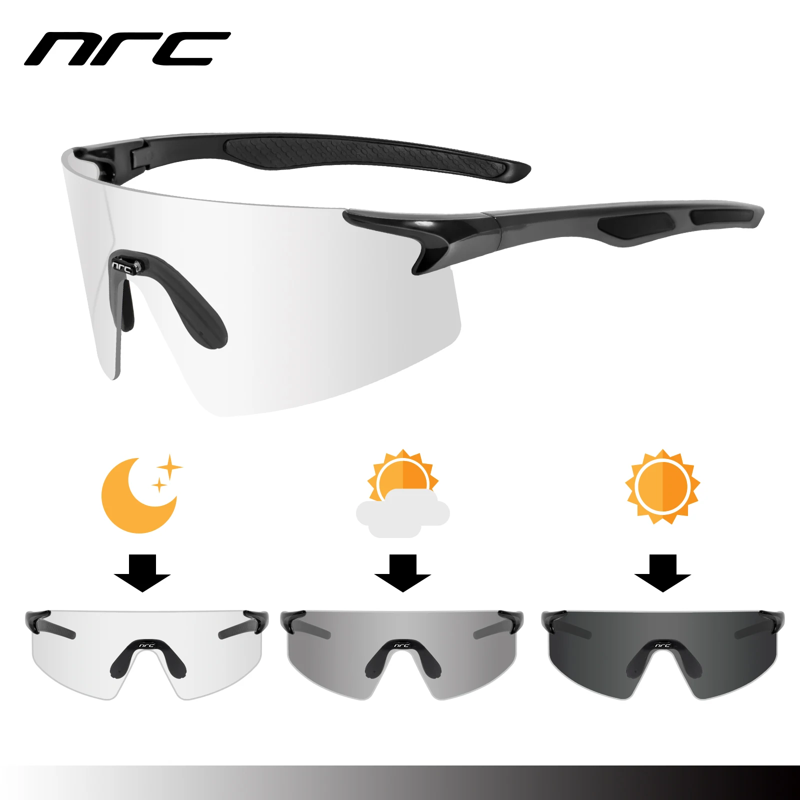 Sporting NRC 3 Lens UV400 Cycling SunglAes TR90 Sportings Bicycle GlAes MTB Moun - £45.56 GBP