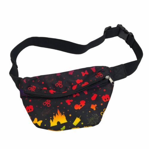 Mickey Snack Attraction Icons Fanny Pack Belt Bag Rainbow Disney Parks Hong Kong - £27.65 GBP