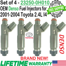 NEW OEM Denso x4 Fuel Injectors for 2001, 02, 03, 2004 Toyota Highlander 2.4L I4 - $197.50