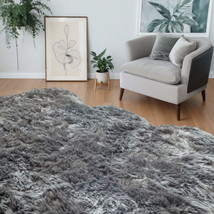 5&#39; X 6&#39; Black Wool Sheepskin Handmade Area Rug - £560.62 GBP