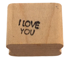 I Love You Rubber Stamp Words Sentiment Valentines Day Card Making Small Couple - £2.25 GBP