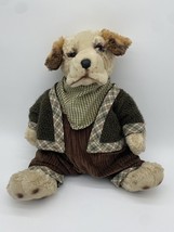 HUG FUN 2001 PLUSH BULLDOG 15” PUPPY DOG W/ CLOTHING Stuffed Animal - £10.95 GBP