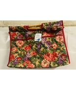 Allary Craft &amp; Sew Carryall Flower Print With Wood Handle Storage - €15,22 EUR