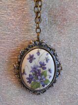 Purple Flower Broach Keychain, Pendant Style for Keys, Crafts, Christmas... - $8.95