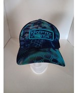 Kryptek Blue Camouflage Trucker Hat Snapback Outdoor Cap Patch Fishing - $290.98 MXN