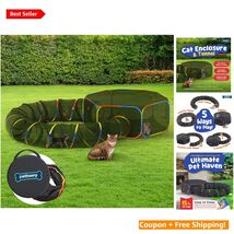 Compact Cat Playhouse with ZIP Tunnel - Perfect for Cats, Rabbits &amp; Ferrets - $81.13