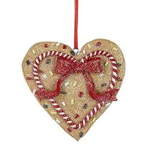 Gingerbread Heart Christmas Tree Ornament New - $9.88